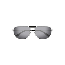 Carregar imagem no visualizador da galeria, Balenciaga Triangular Metal Sunglasses Silver Mirror