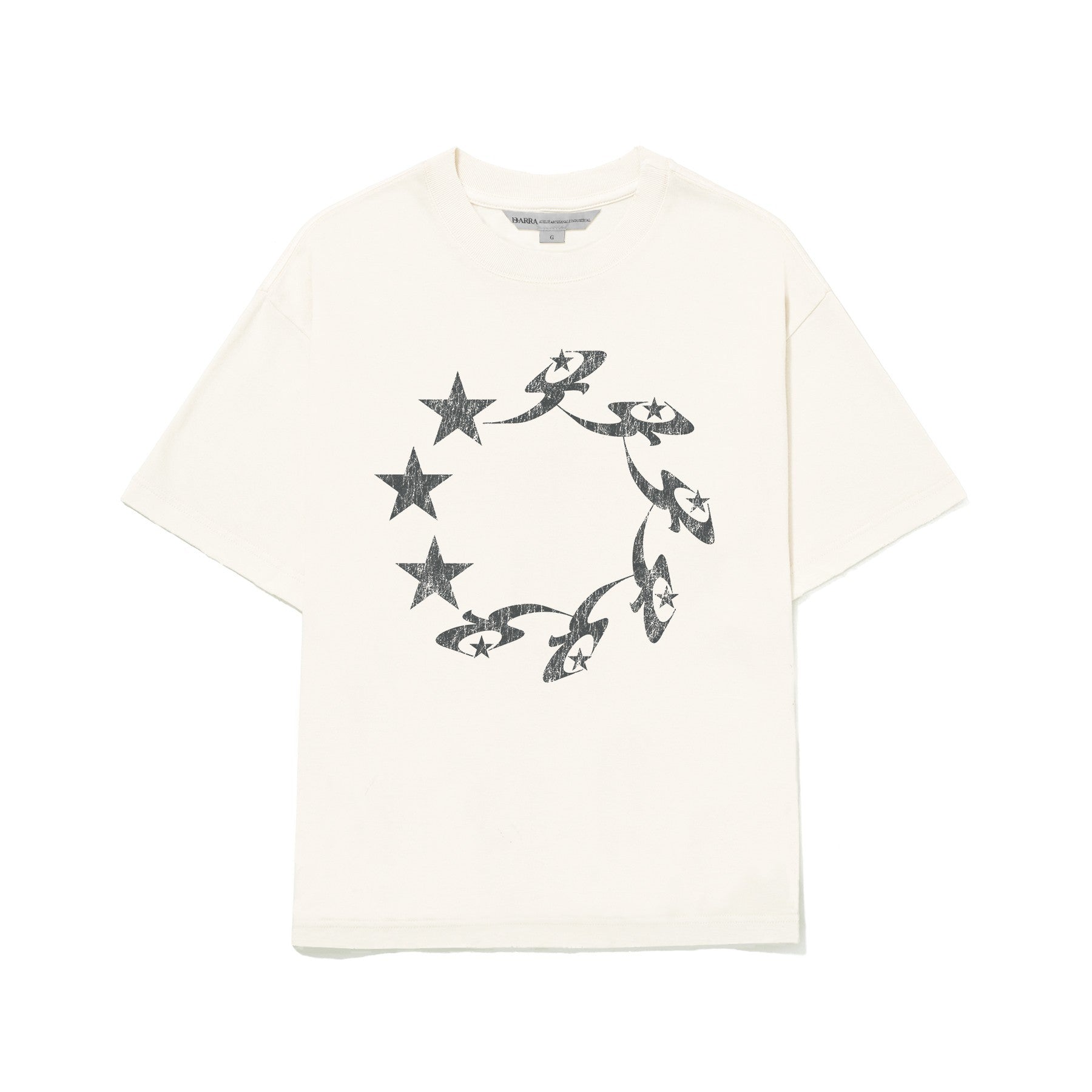 Camiseta Barra Crew B Tribal Off White