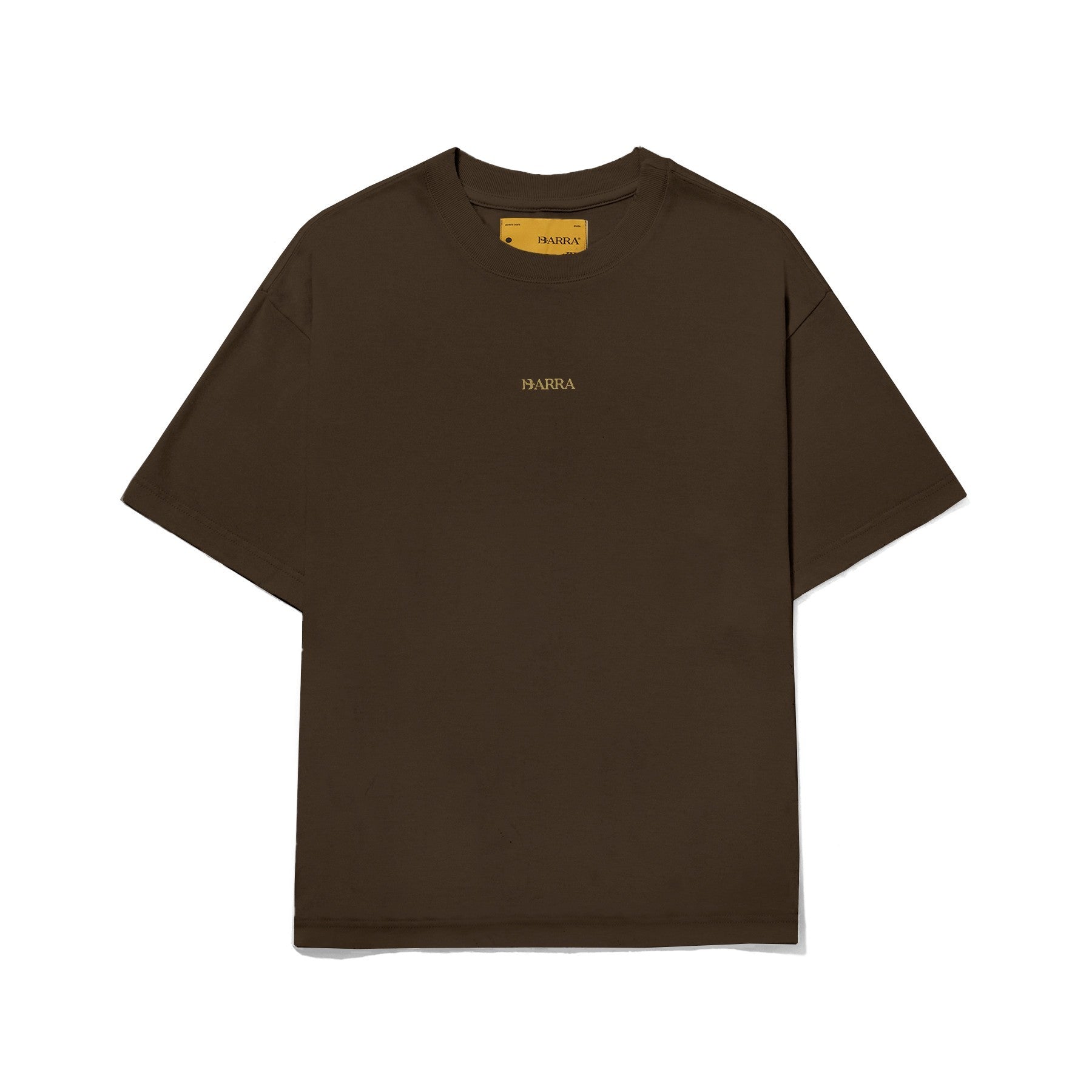 Camiseta Barra Crew Logo Marrom