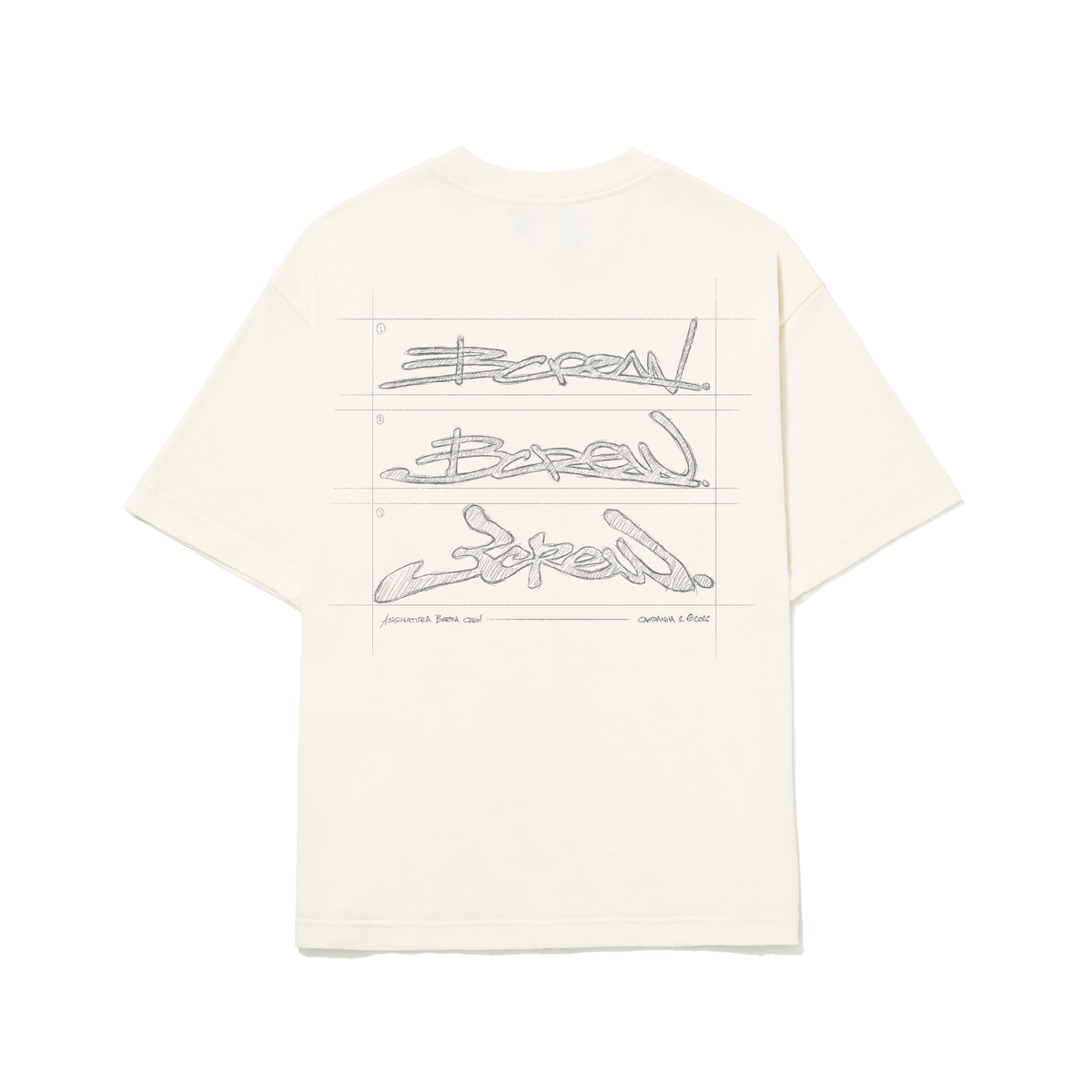 Camiseta Barra Crew Croqui Off White
