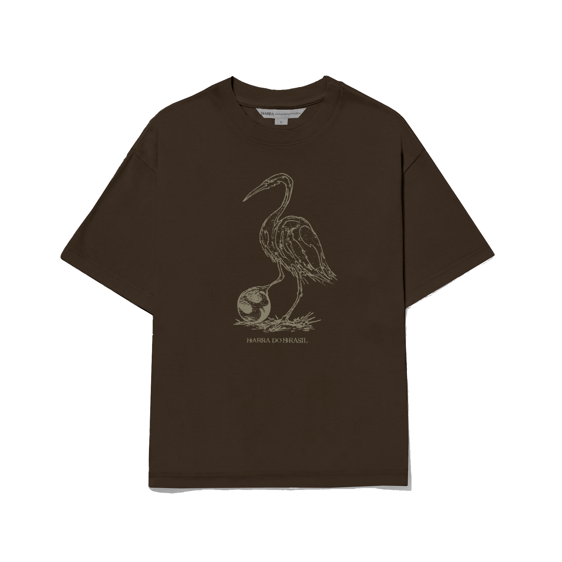 Camiseta Barra Crew Nativa Marrom