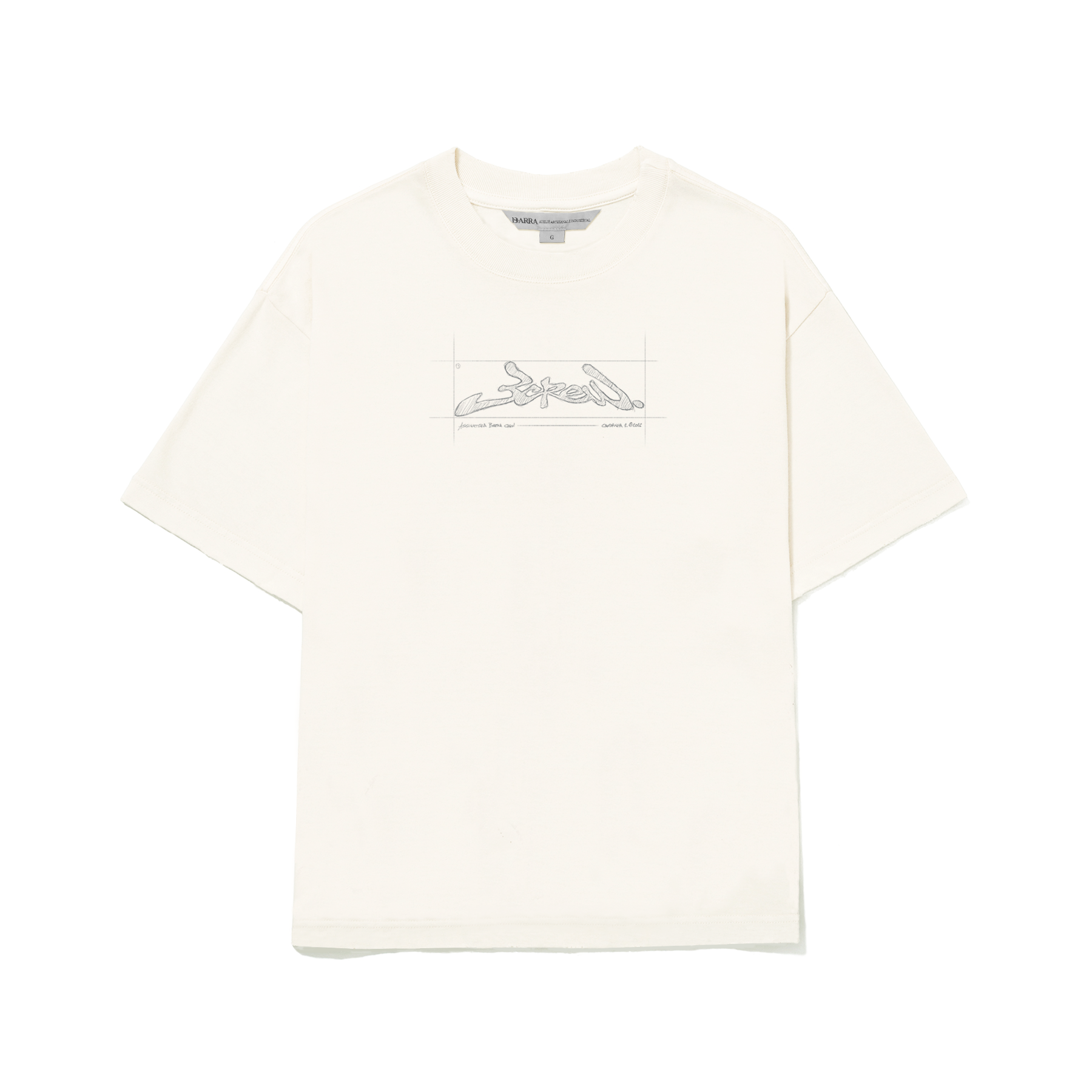 Camiseta Barra Crew Croqui Off White