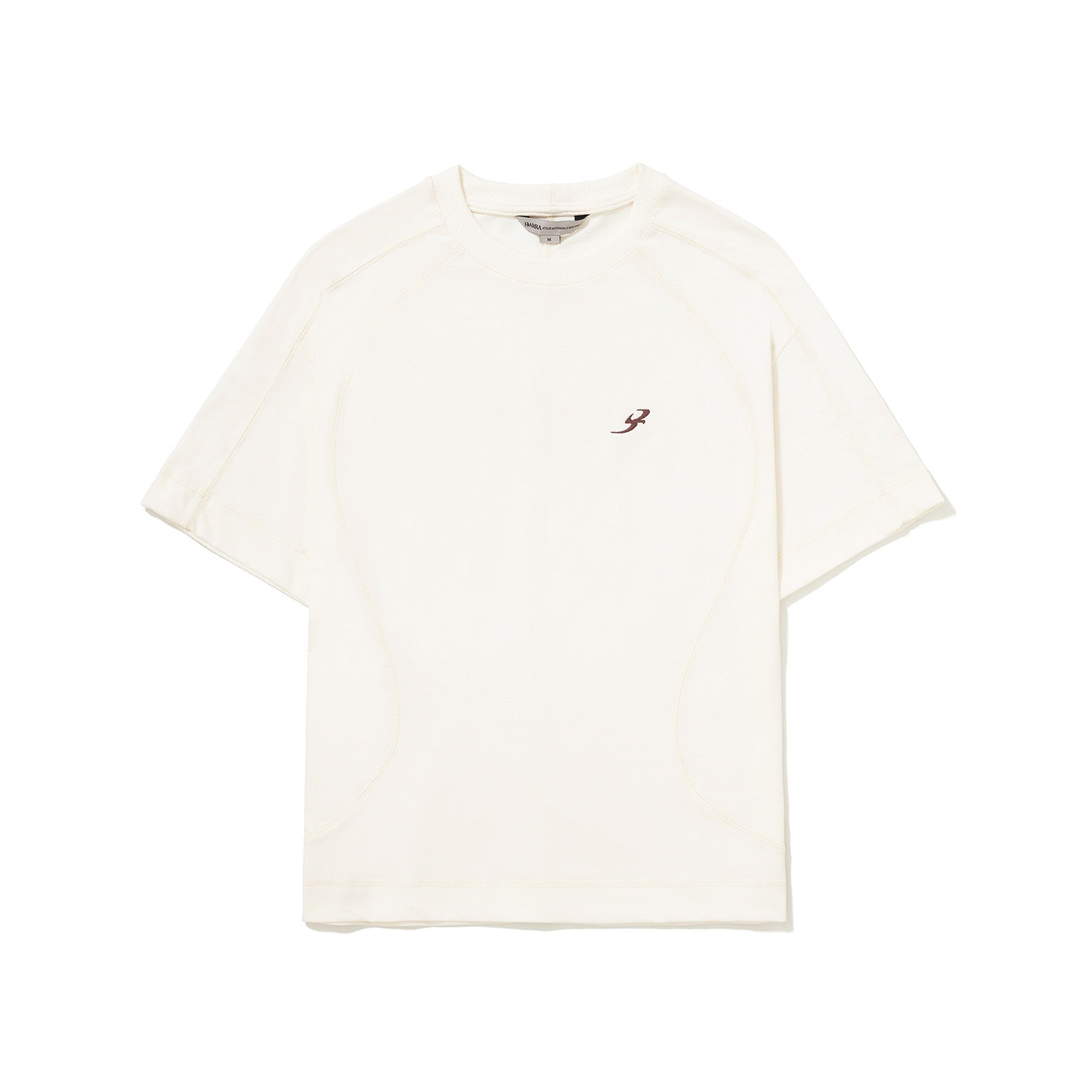 Camiseta Barra Crew Recortada B Garça 26.2 Off White