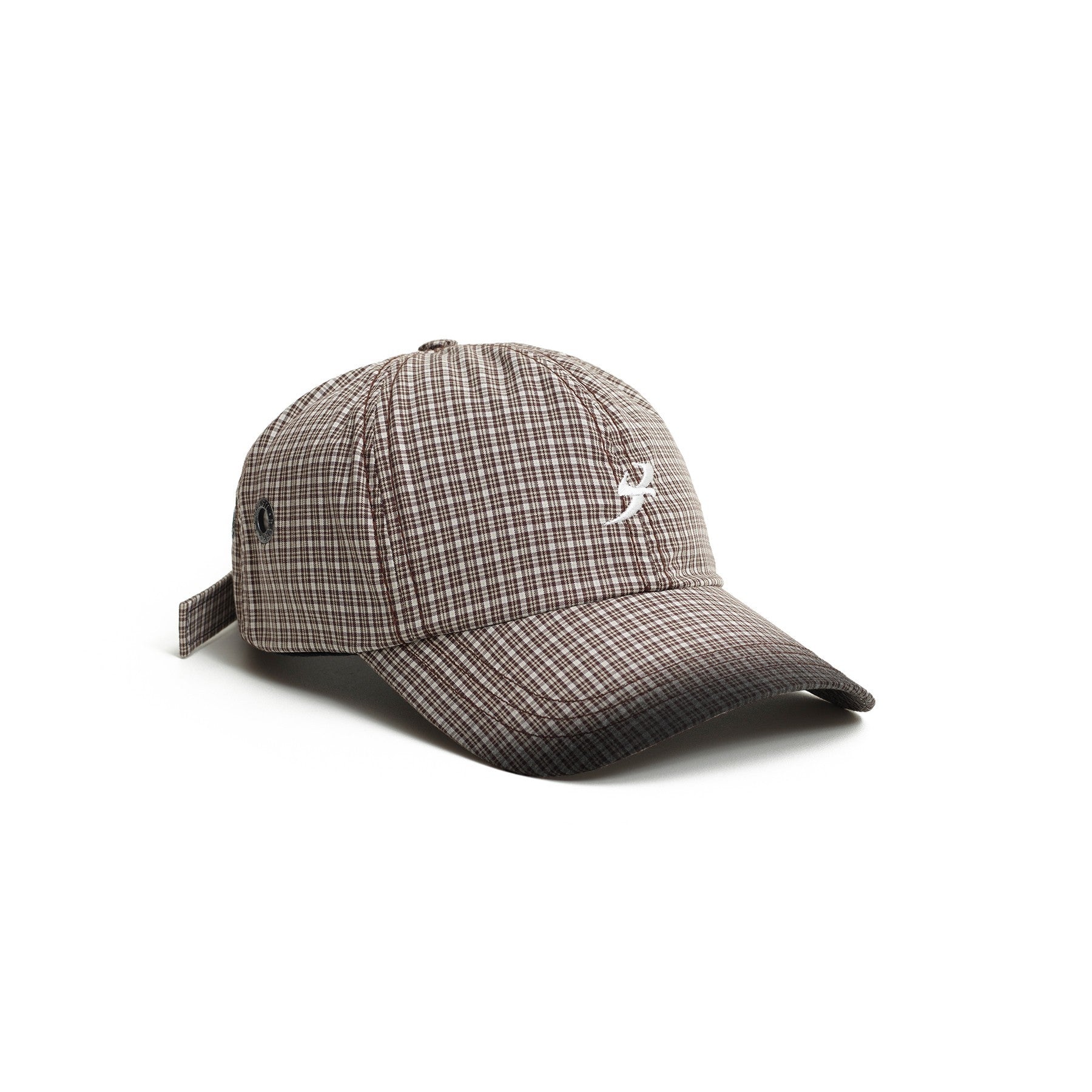 Boné Six Panel Barra Crew Jateado Xadrez Preto