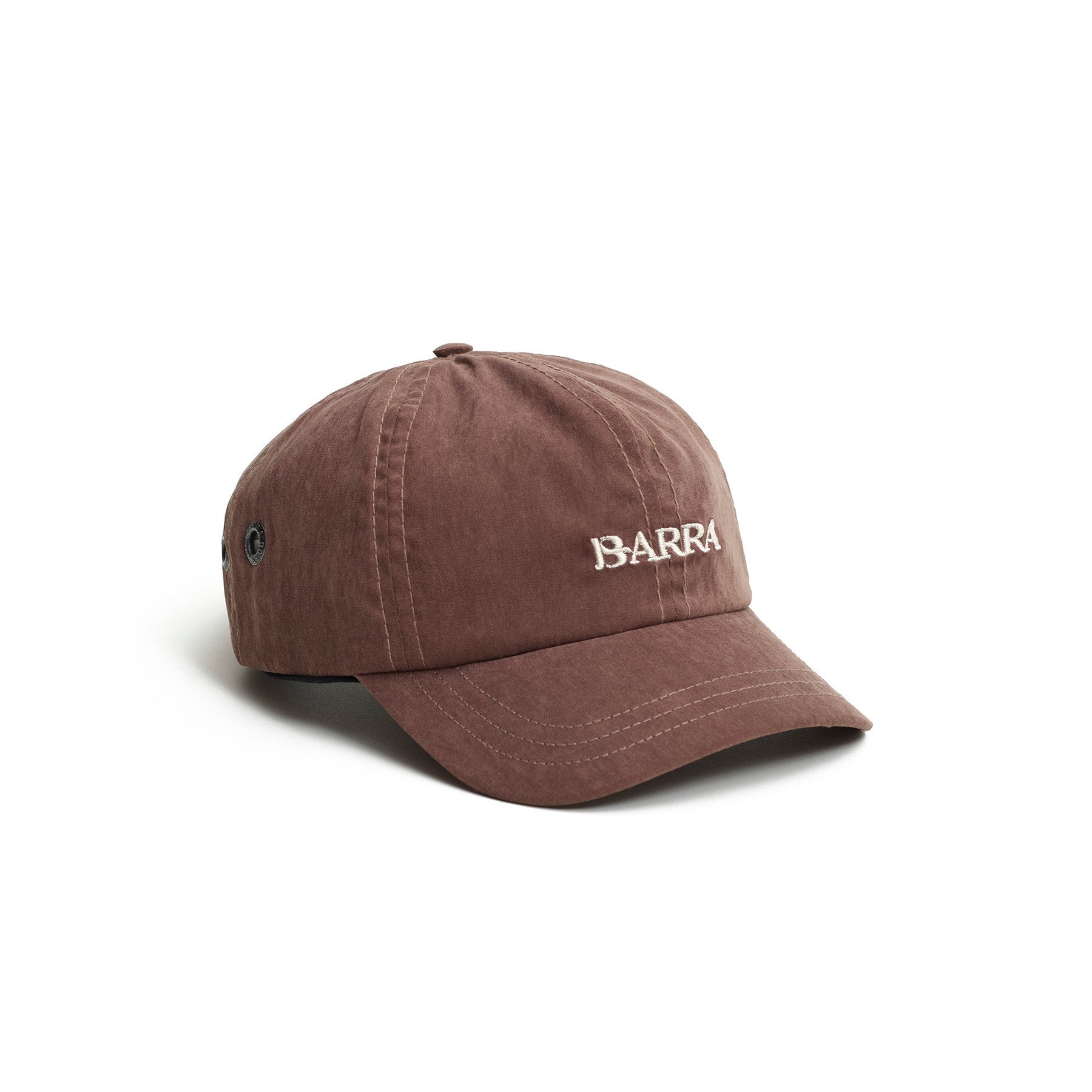 Bone Six Panel Barra Crew Logo Marrom