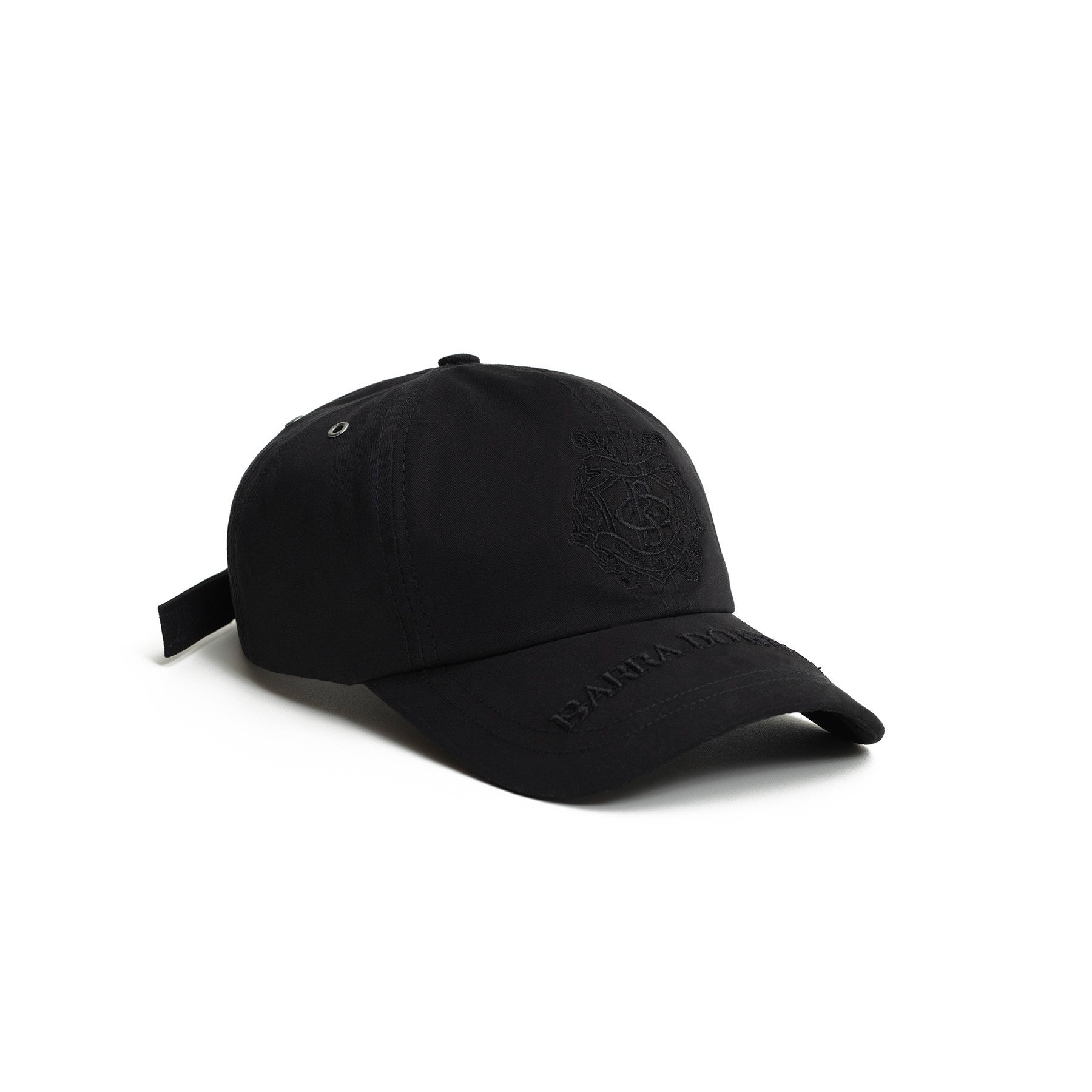 Boné Six Panel Barra Crew Brasão Preto
