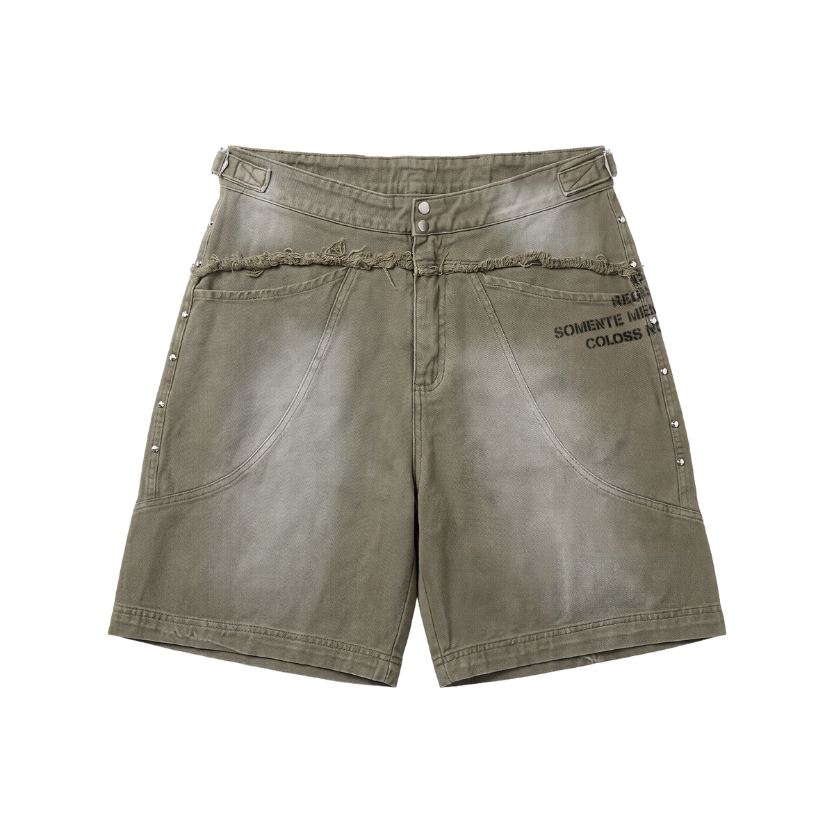 Short Sarja Elo em Comum Surplus Stencil Verde