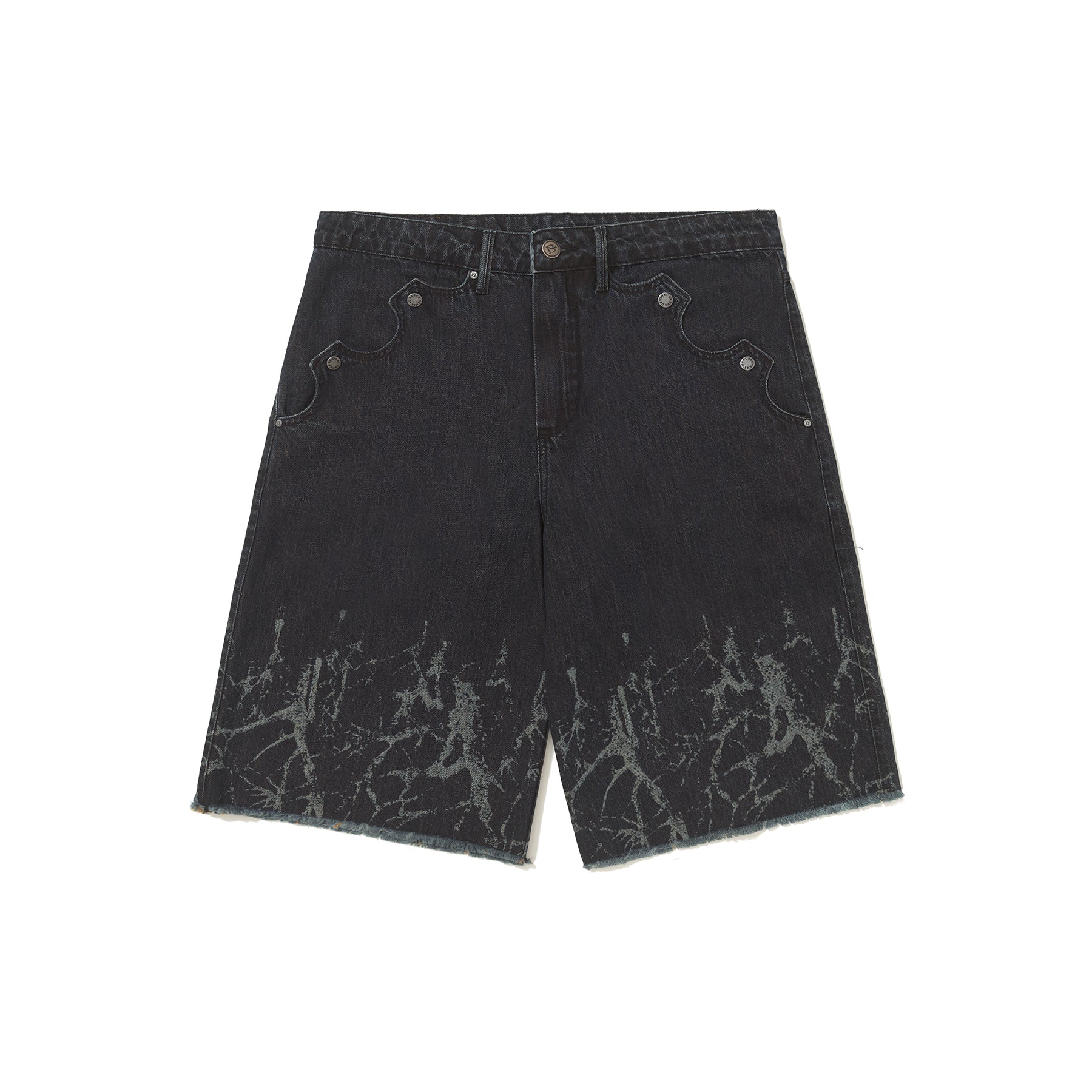 Bermuda Jeans Barra Crew Raizes Preta