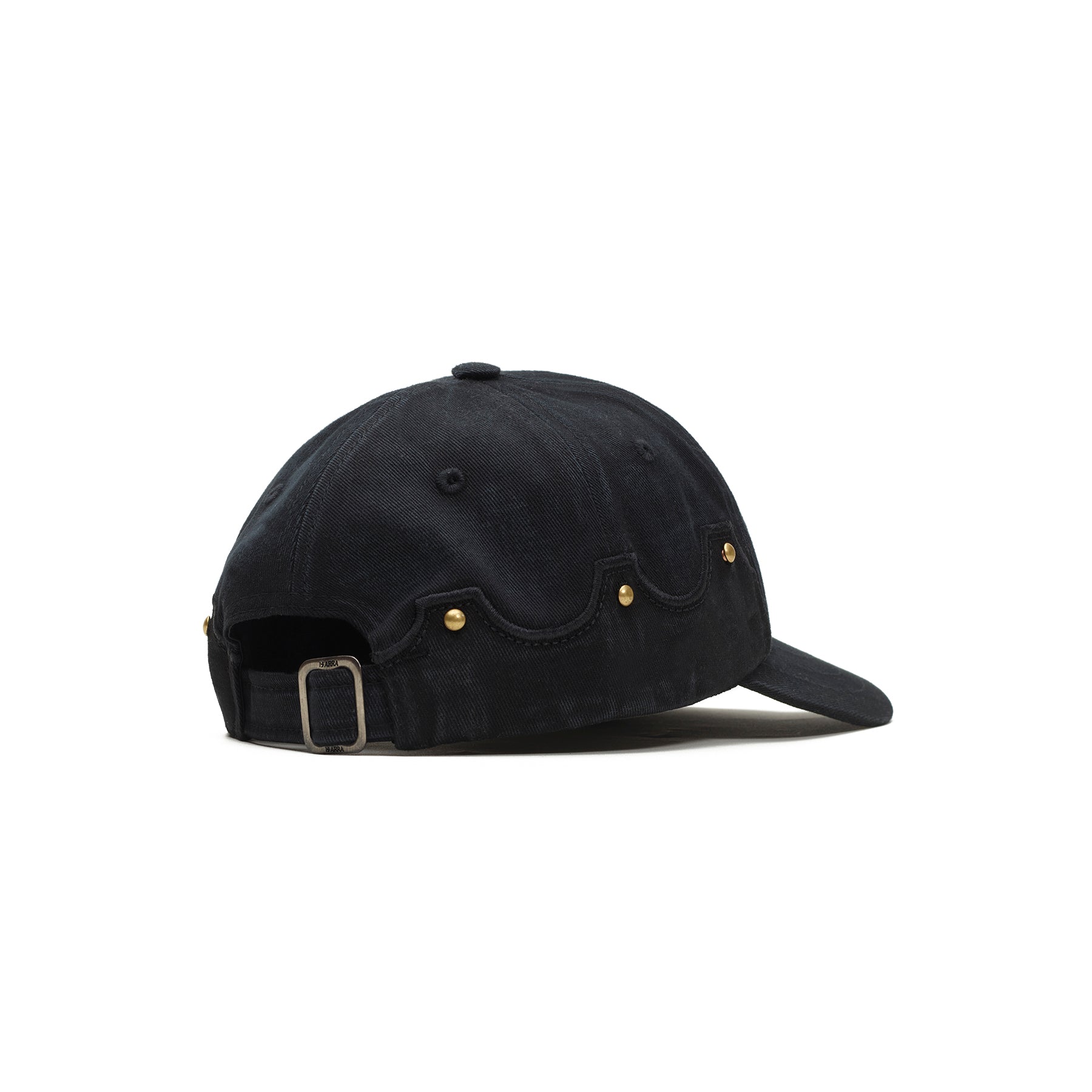 Boné Six Panel Barra Crew Logo Preto Estonado