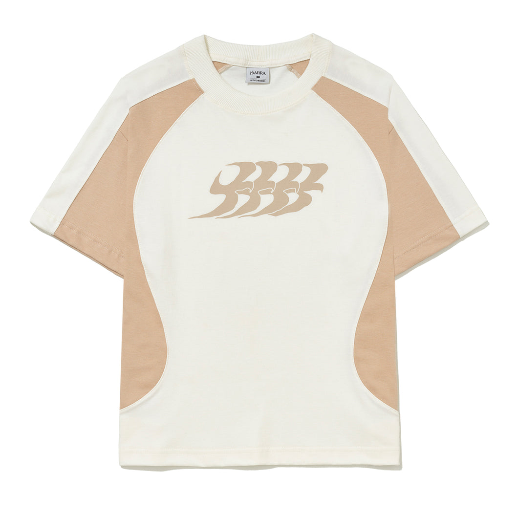 Camiseta Barra Crew B Garça Recortada Off White
