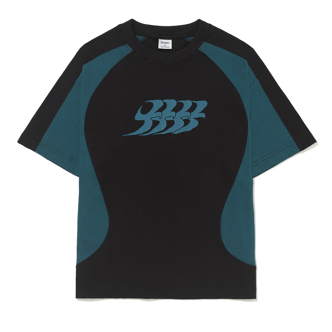 Camiseta Barra Crew B Garça Recortada Preta