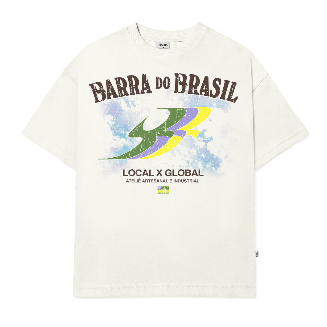 Camiseta Barra Crew Souvenir Off White