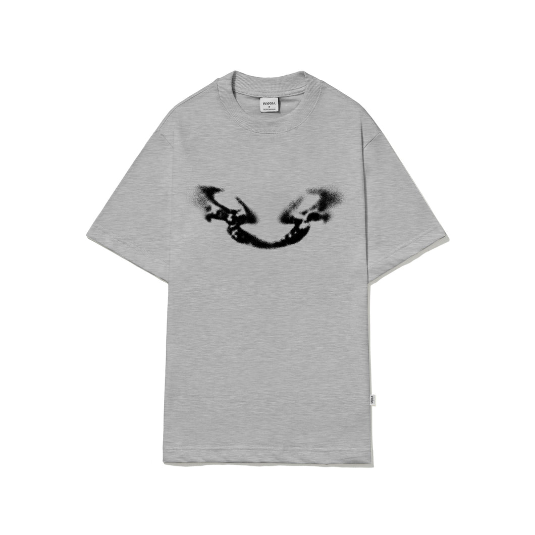 Camiseta Barra Crew B Reflexo Espectro Cinza Mescla
