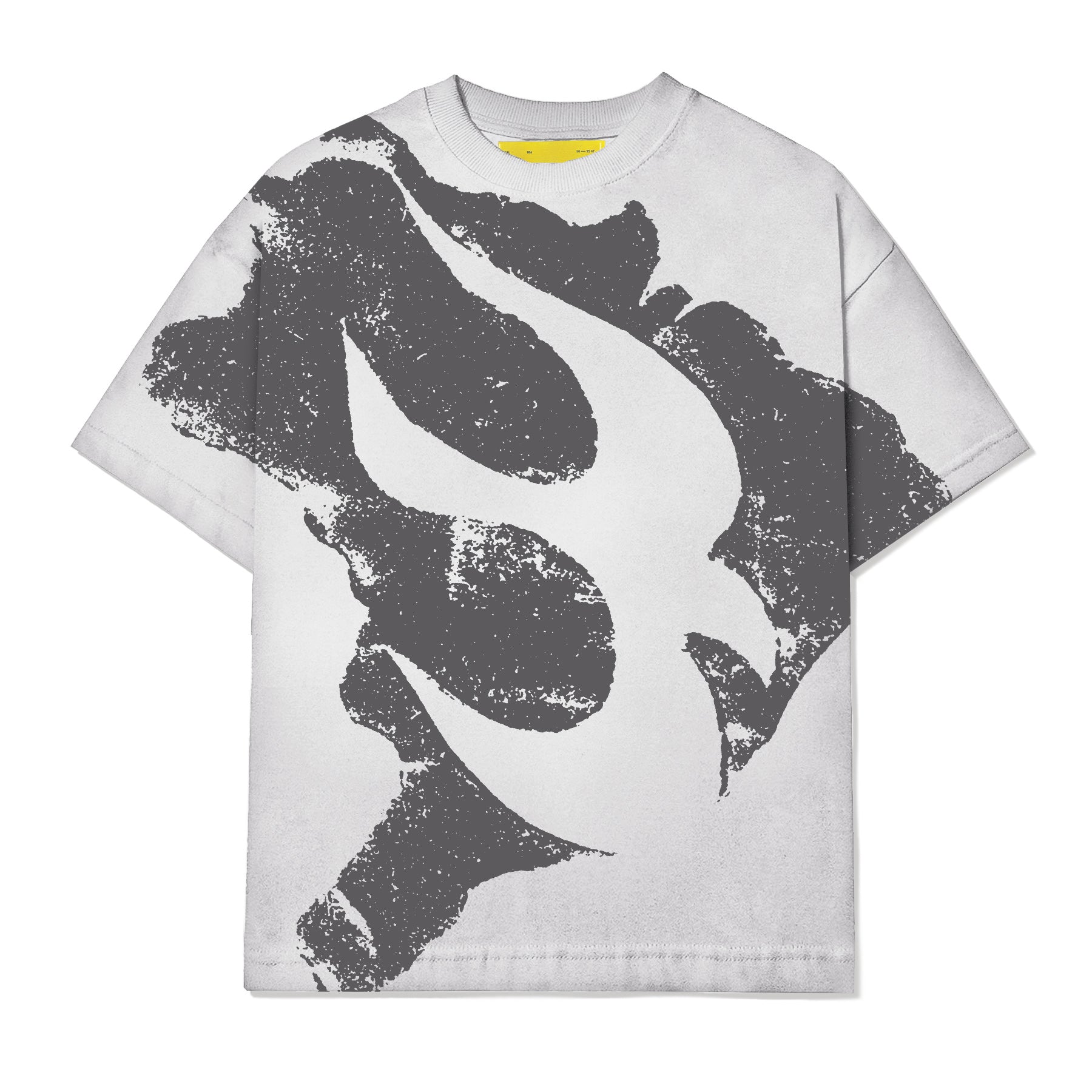 Camiseta Barra Crew Brasil Estencil Cinza Estonada