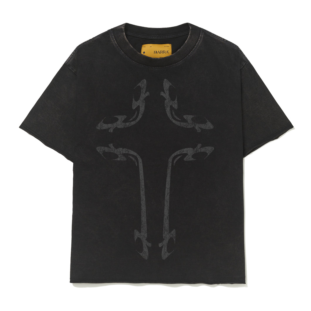Camiseta Barra Crew B Reflexo Marmorizada Grafite