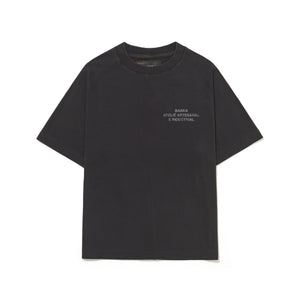 Camiseta Barra Crew Assinatura Atelie Preta Estonada