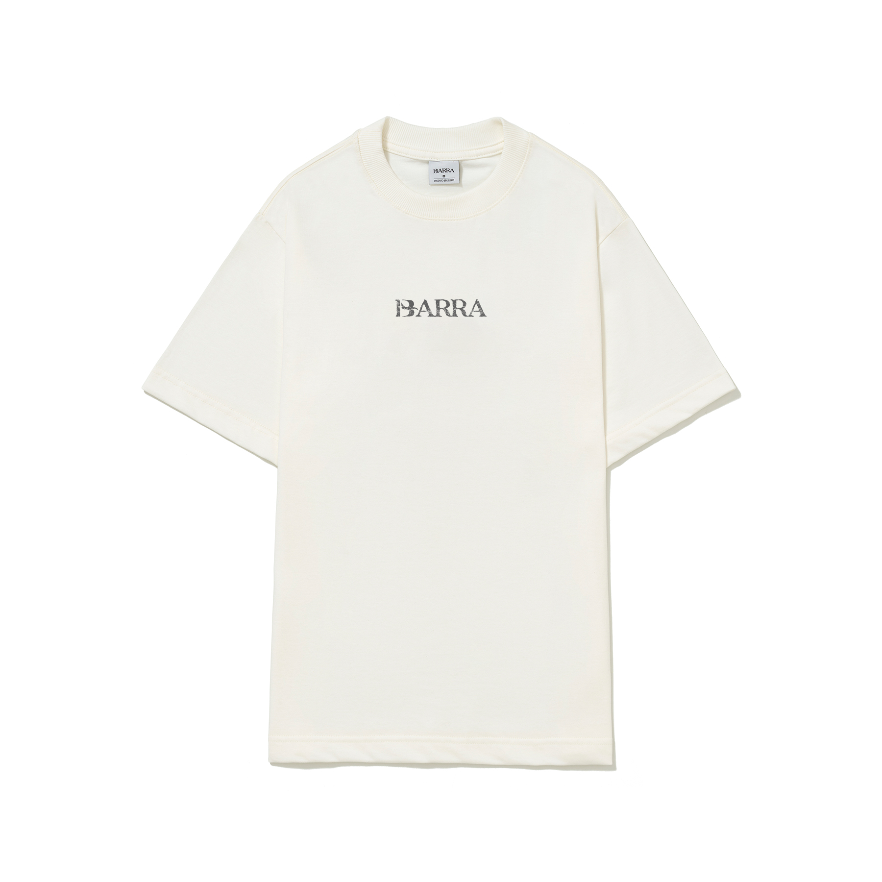 Camiseta Barra Crew Logo Constelação Off White