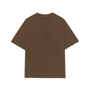 Camiseta Barra Crew Goods Patch Marrom Estonada