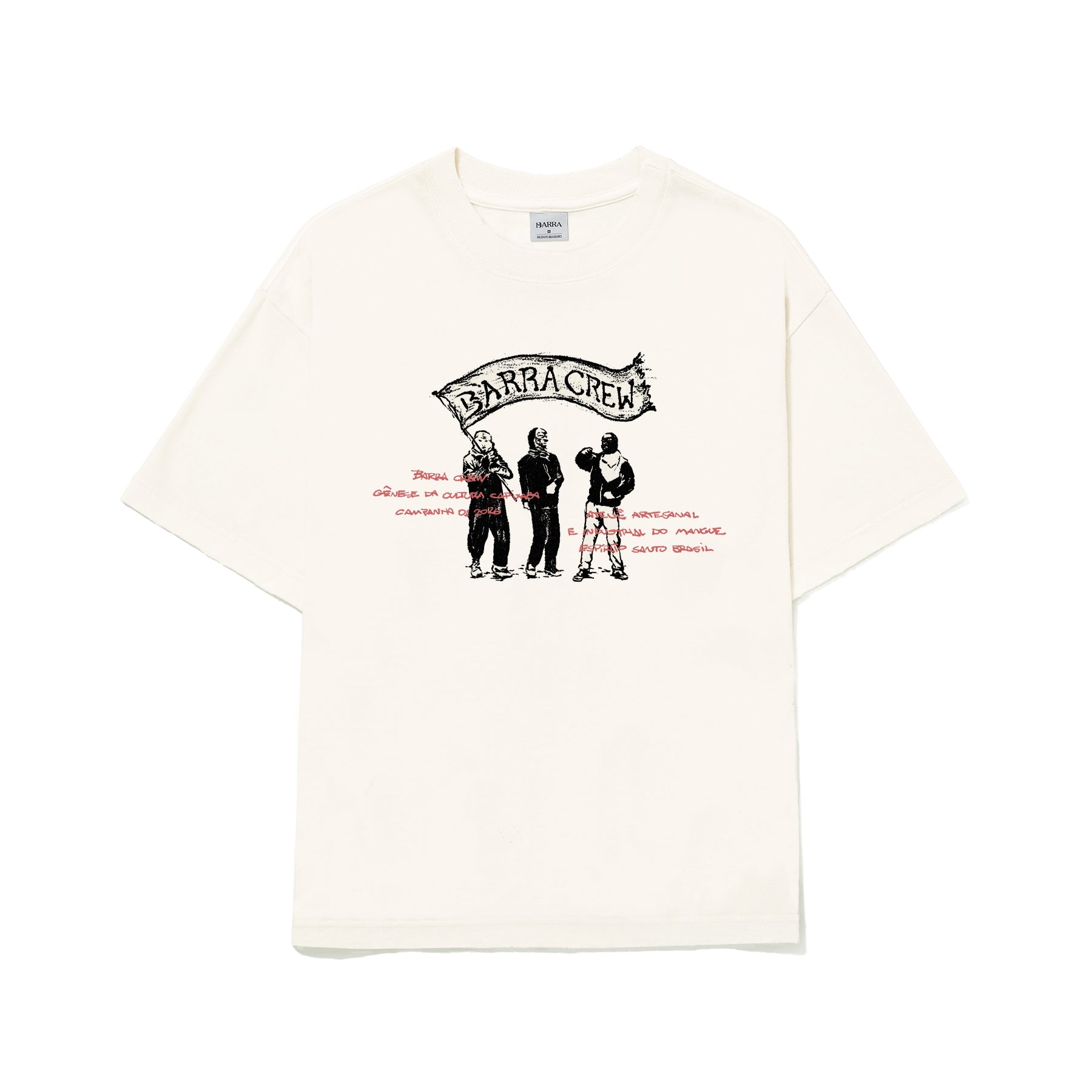 Camiseta Barra Crew Mascarados Off White