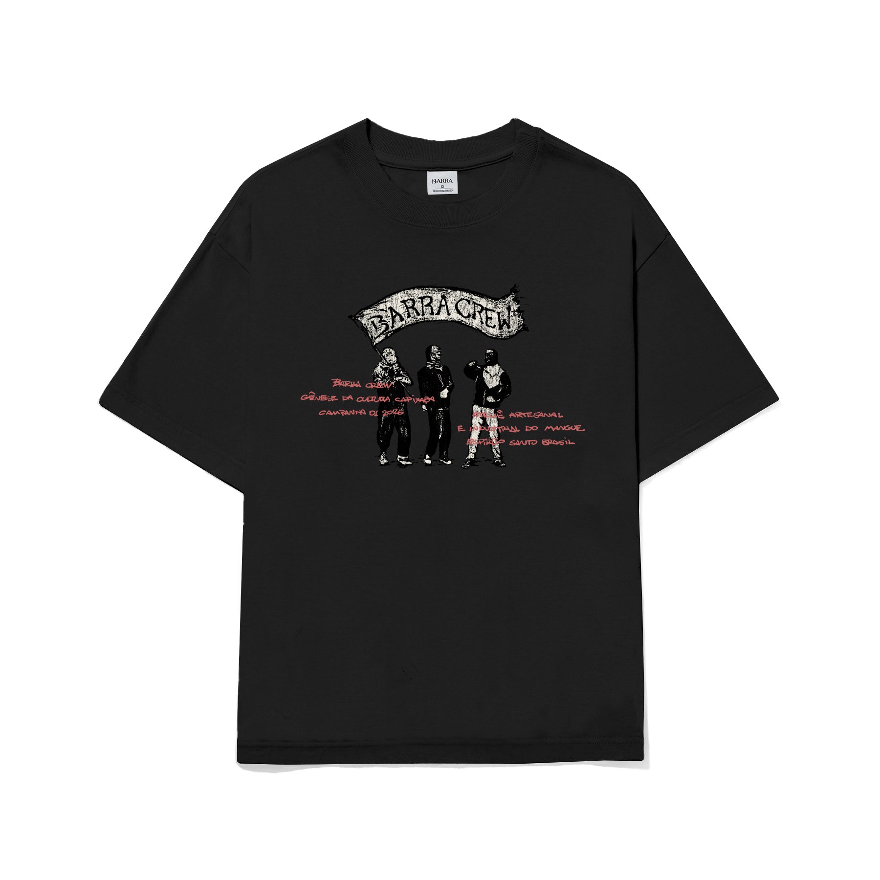 Camiseta Barra Crew Mascarados Preta