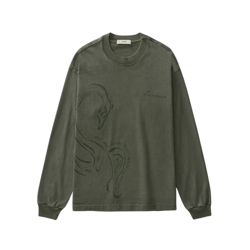 Camisa Manga Longa Carnan Swan Verde Estonada