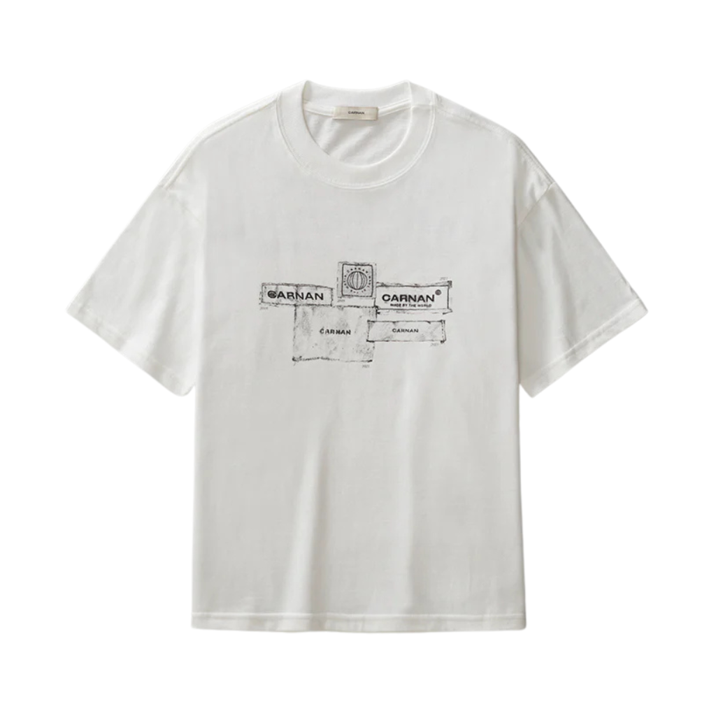 Camiseta Boxy Carnan Labels Off White