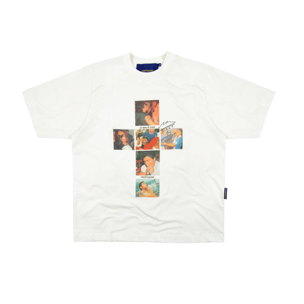 Camiseta Mad Enlatados x Maradona Bohemia Off White