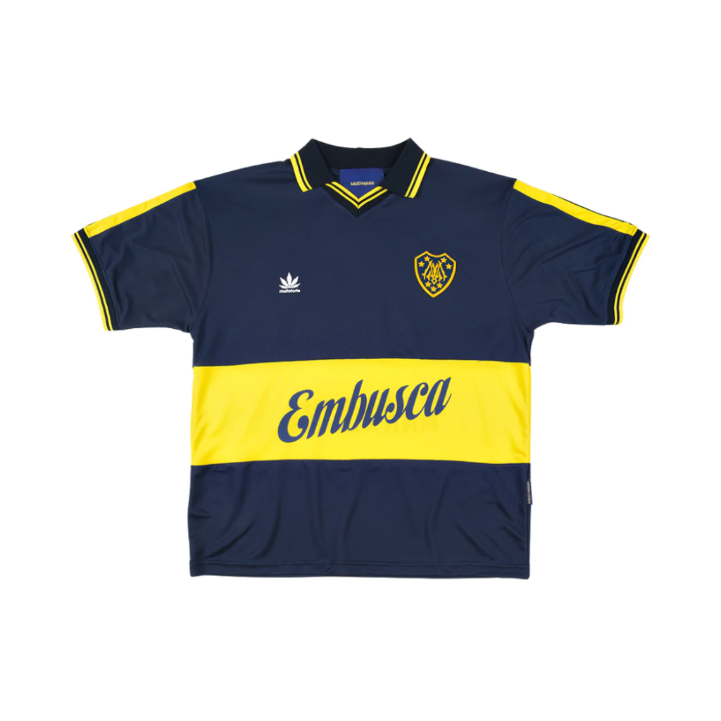 Camiseta Jersey Mad Enlatados x Maradona Camisa 10 Azul Marinho