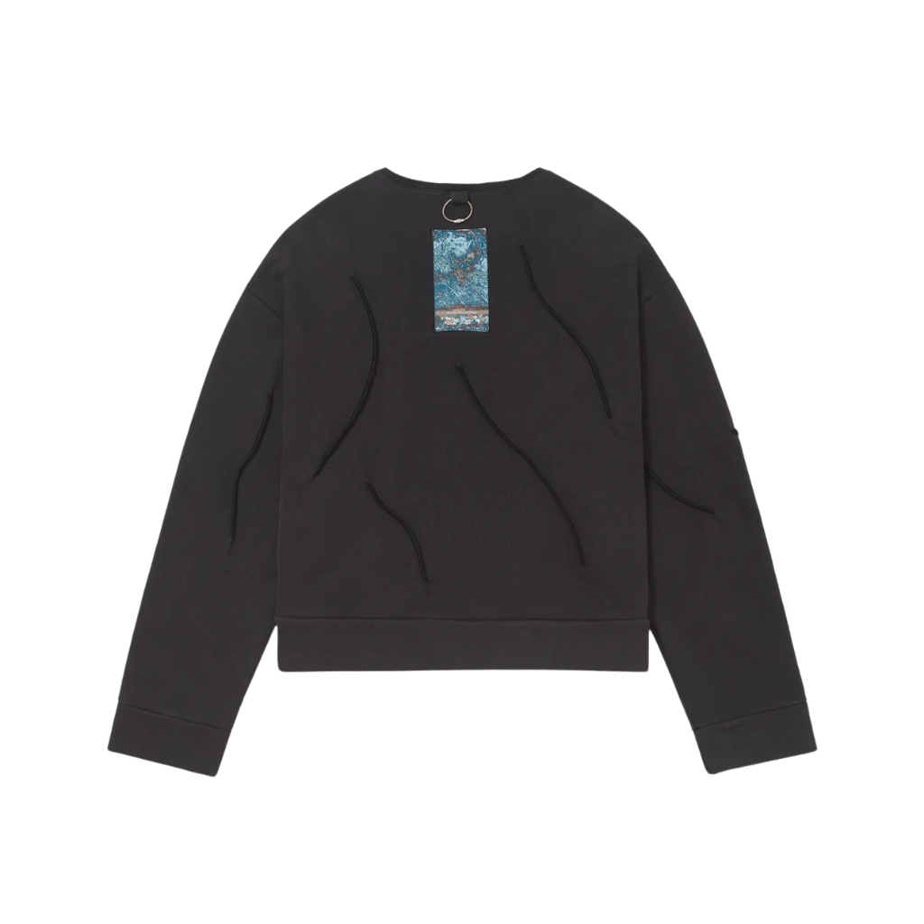 Moletom Sweater Pace Overlock Vintage Preto