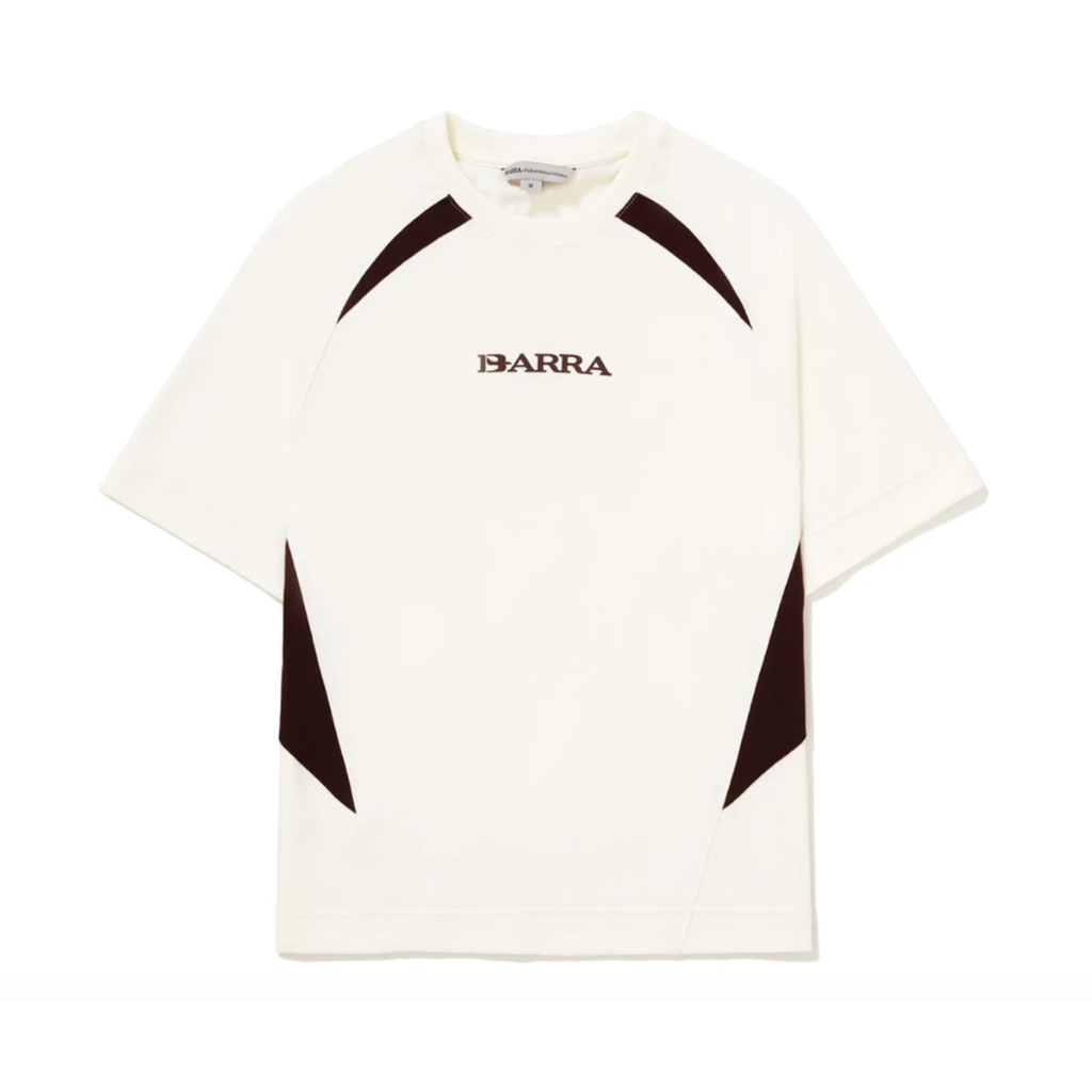Camiseta Barra Crew Recortada Remix Off White