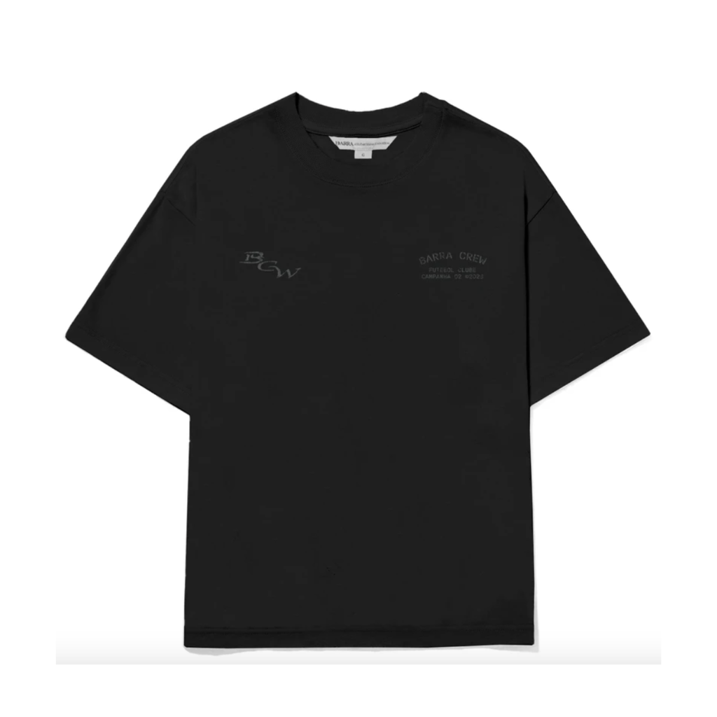 Camiseta Barra Crew Bandeiras Preta