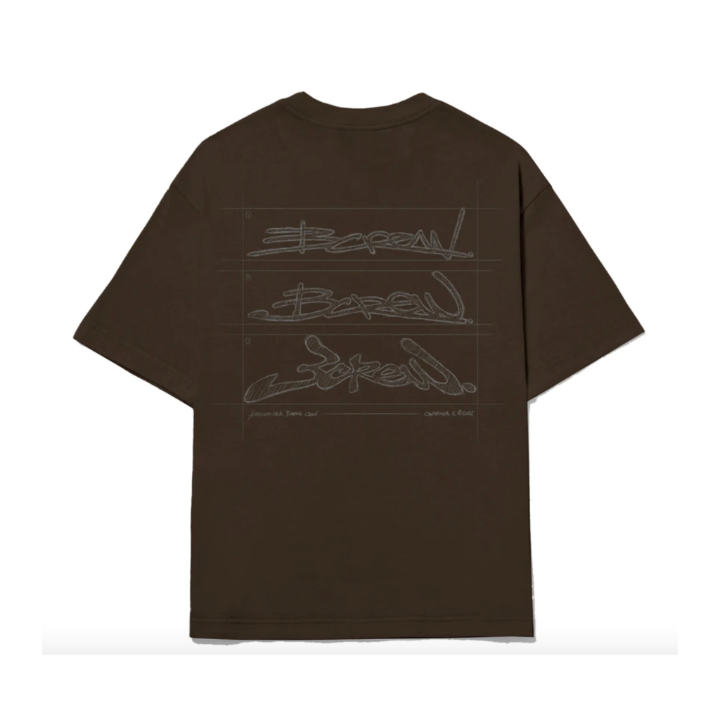 Camiseta Barra Crew Croqui Marrom