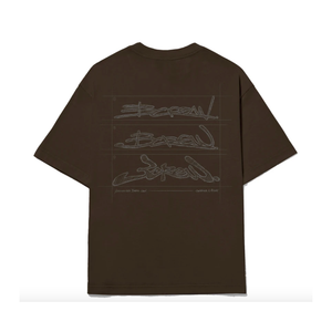 Camiseta Barra Crew Croqui Marrom