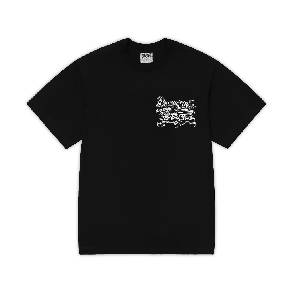 Camiseta Survival Logo Chromo Preta