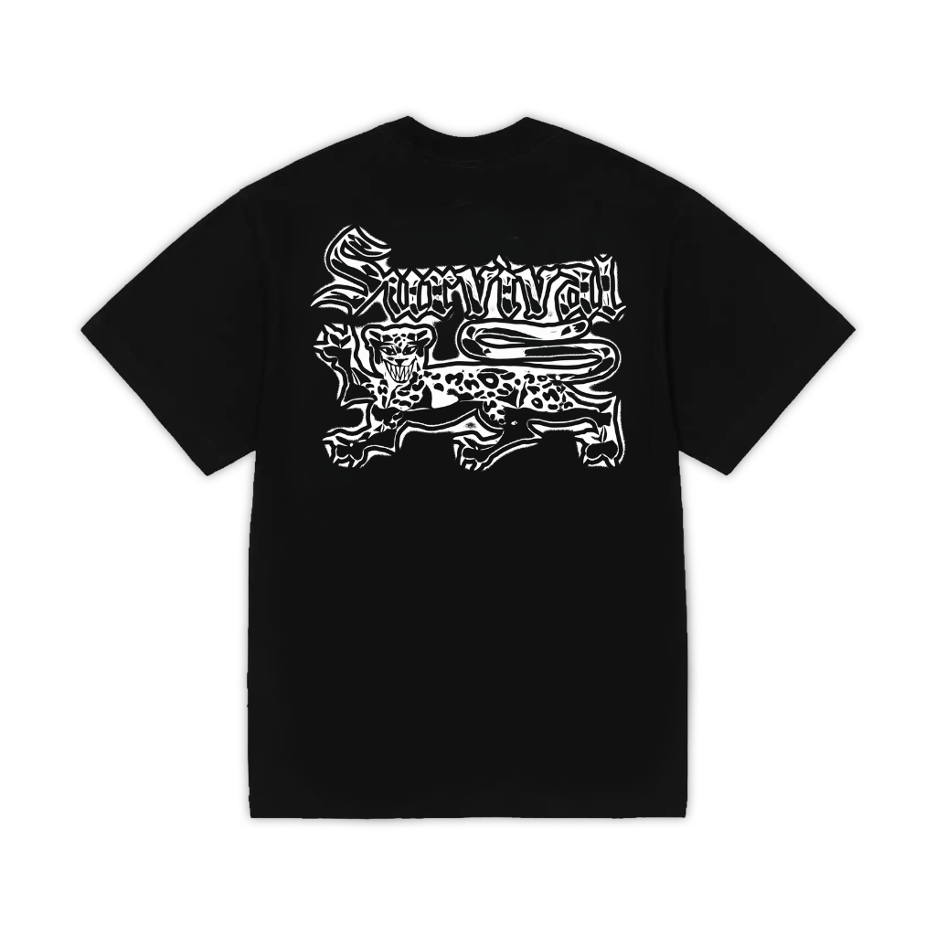 Camiseta Survival Logo Chromo Preta