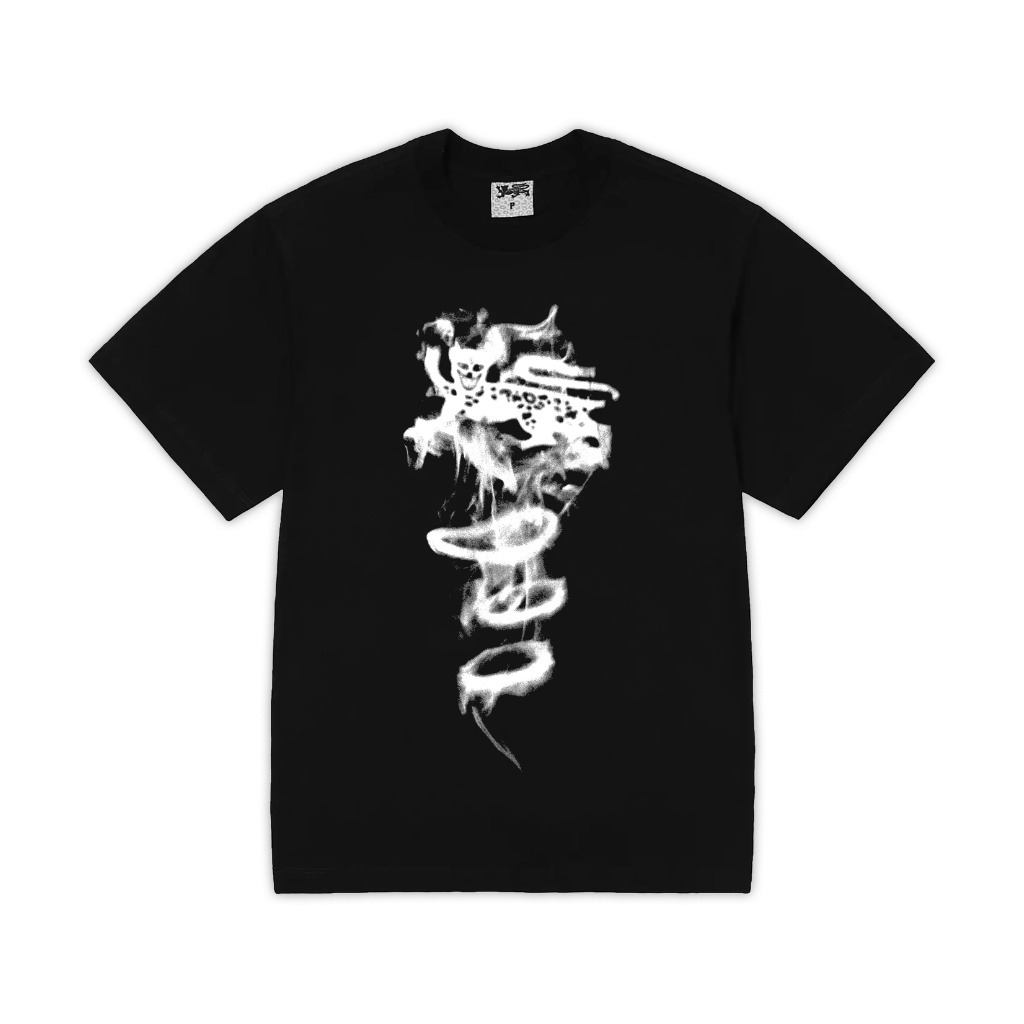 Camiseta Survival Fumaça Onça Logo Preta