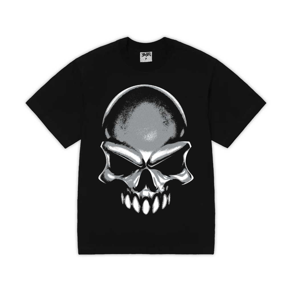 Camiseta Survival Spray Caveira Cinza Chumbo