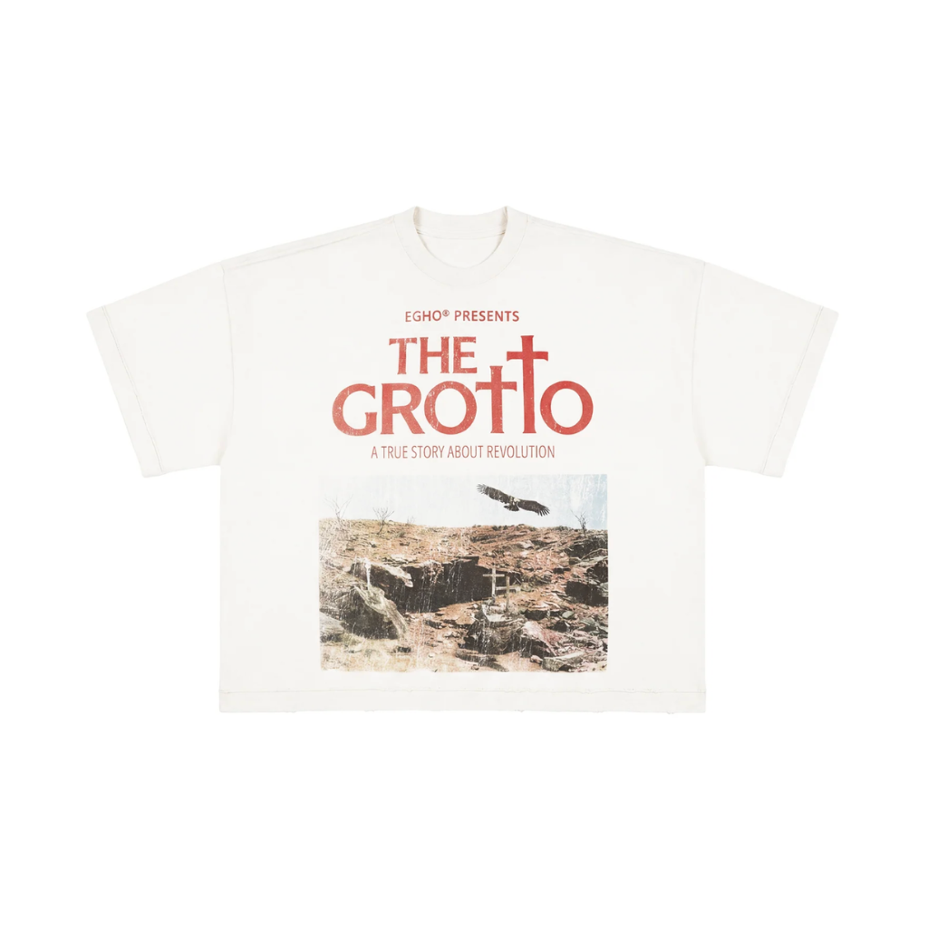 Camiseta Boxy Egho The Grotto Branca