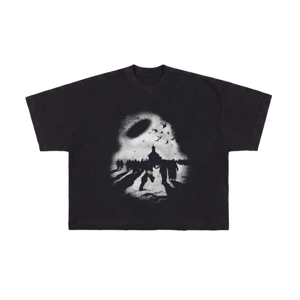 Camiseta Boxy Egho Exodus Preta Estonada