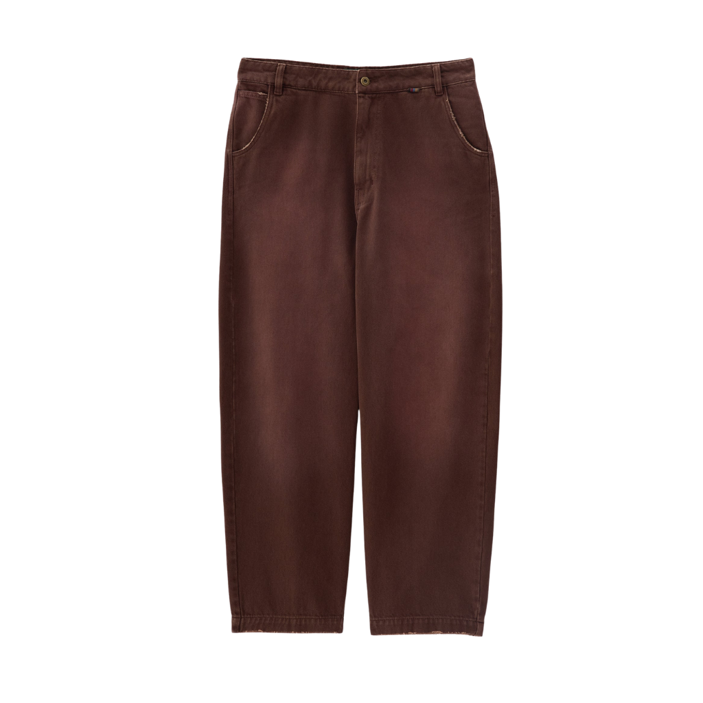 Calça Jeans Wide Welcome Rio Dust Marrom Stoned
