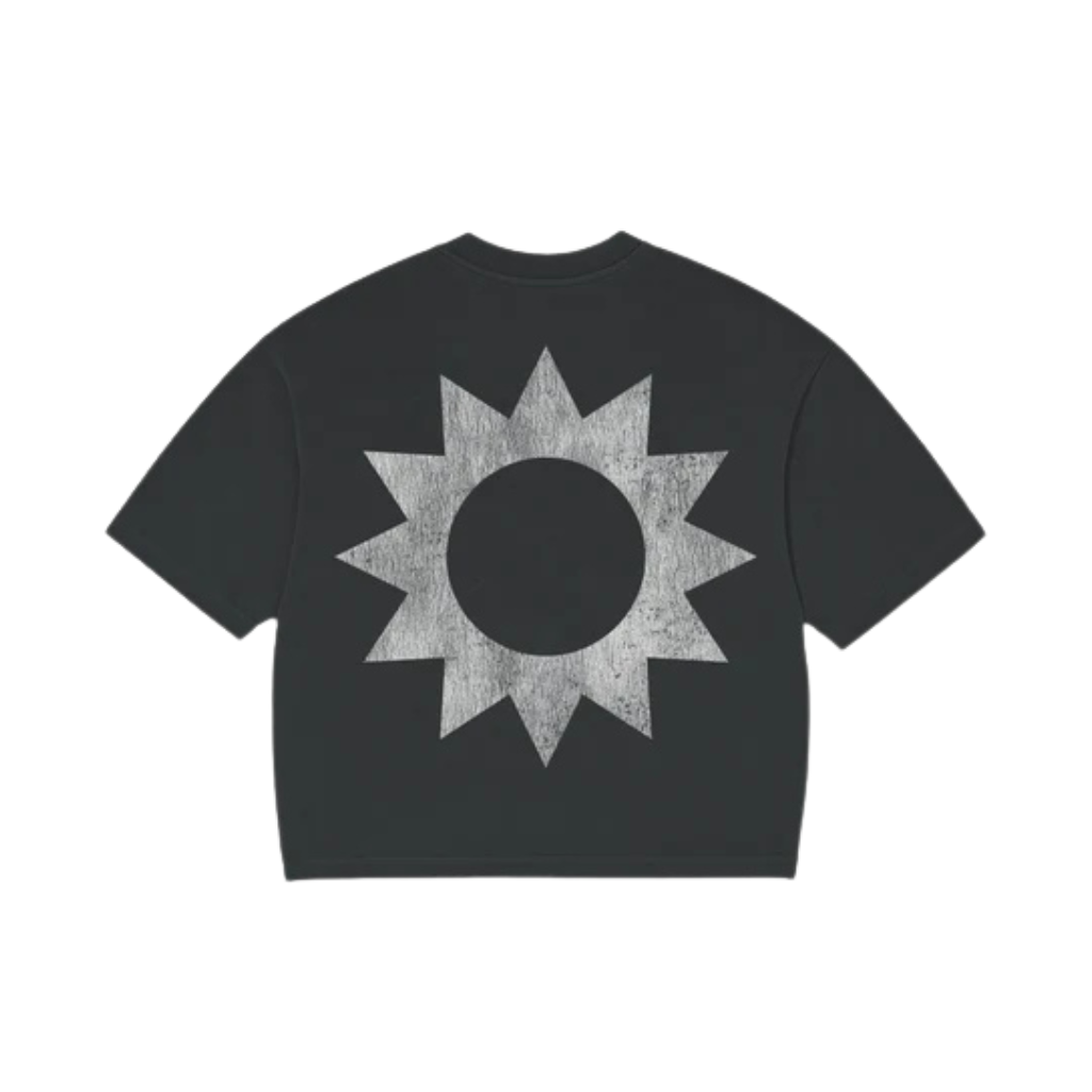 Camiseta Boxy Over Singa Burn Gently Preta Estonada