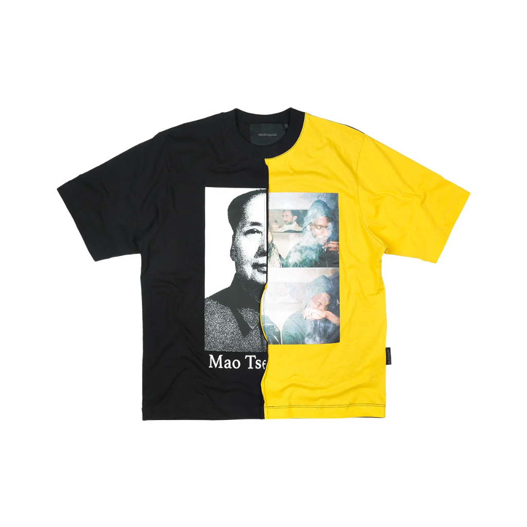 Camiseta Mad Enlatados Mao Blunt Amarela/Preta