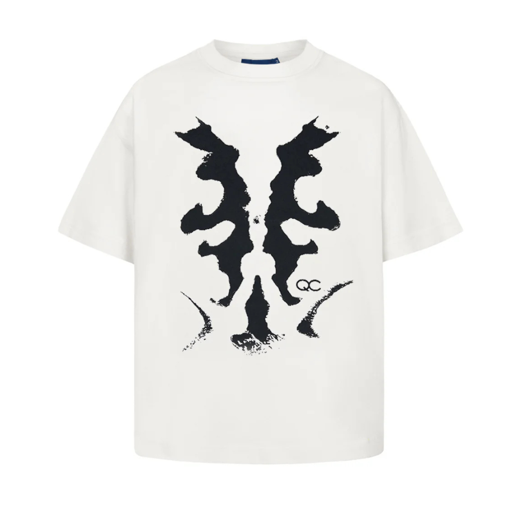 Camiseta Boxy Quadro Creations Rorschach Off White