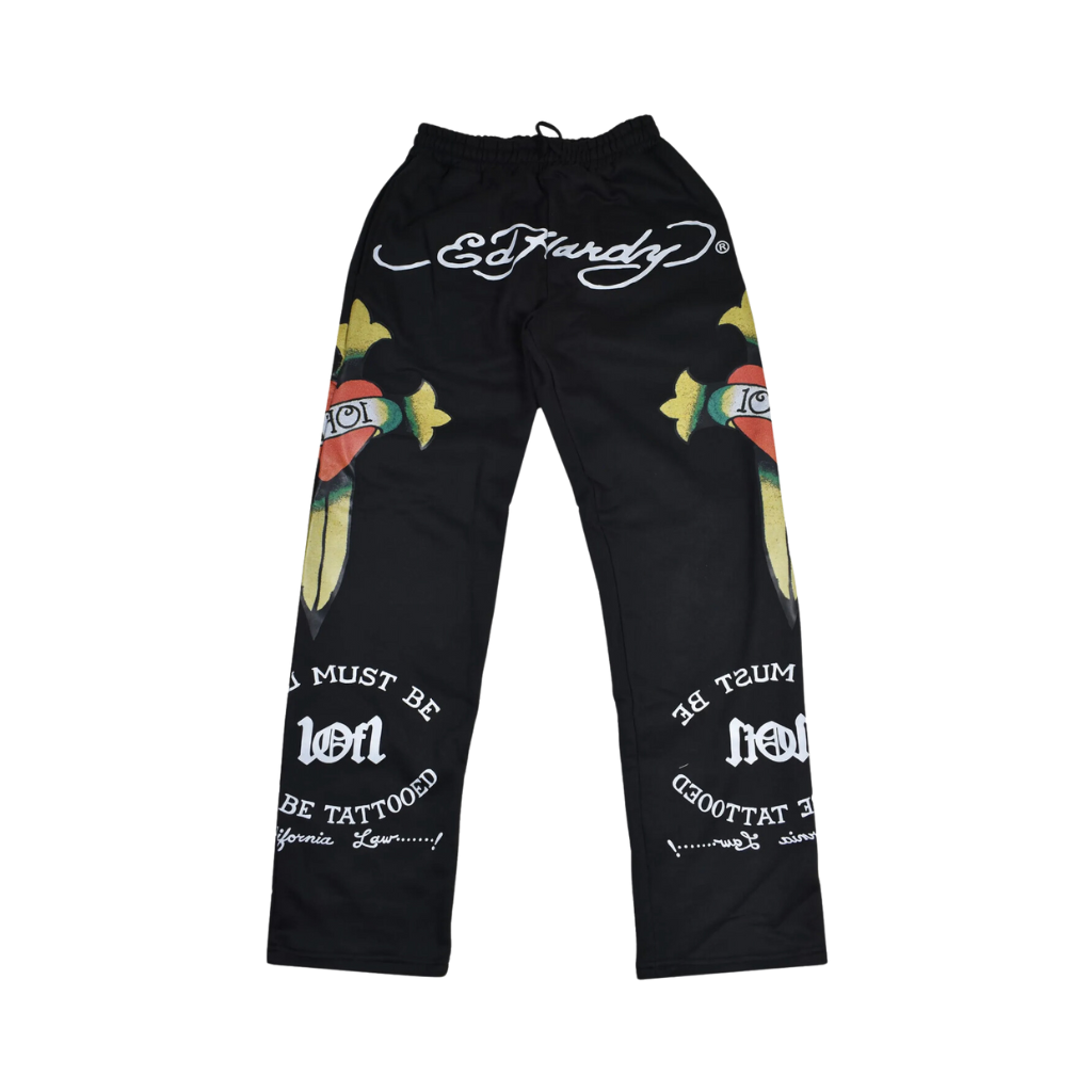 Calça 1of1 Ed Hardy Love Is A Gamble Preta