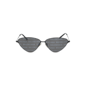 Balenciaga Triangular Frame Sunglasses Black Dark Grey