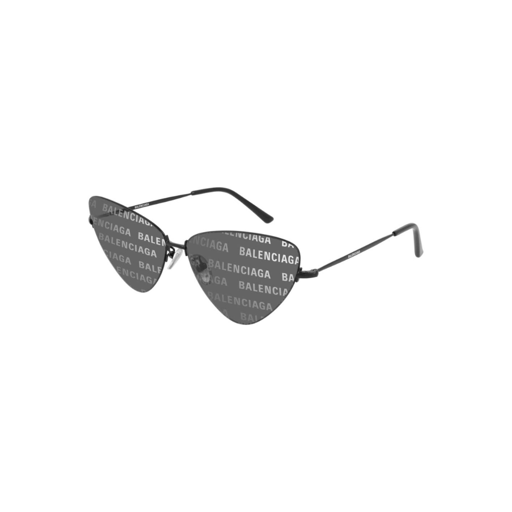 Balenciaga Triangular Frame Sunglasses Black Dark Grey
