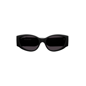 Balenciaga Circle Cat Eye Sunglasses Black Dark Grey