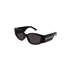 Balenciaga Circle Cat Eye Sunglasses Black Dark Grey