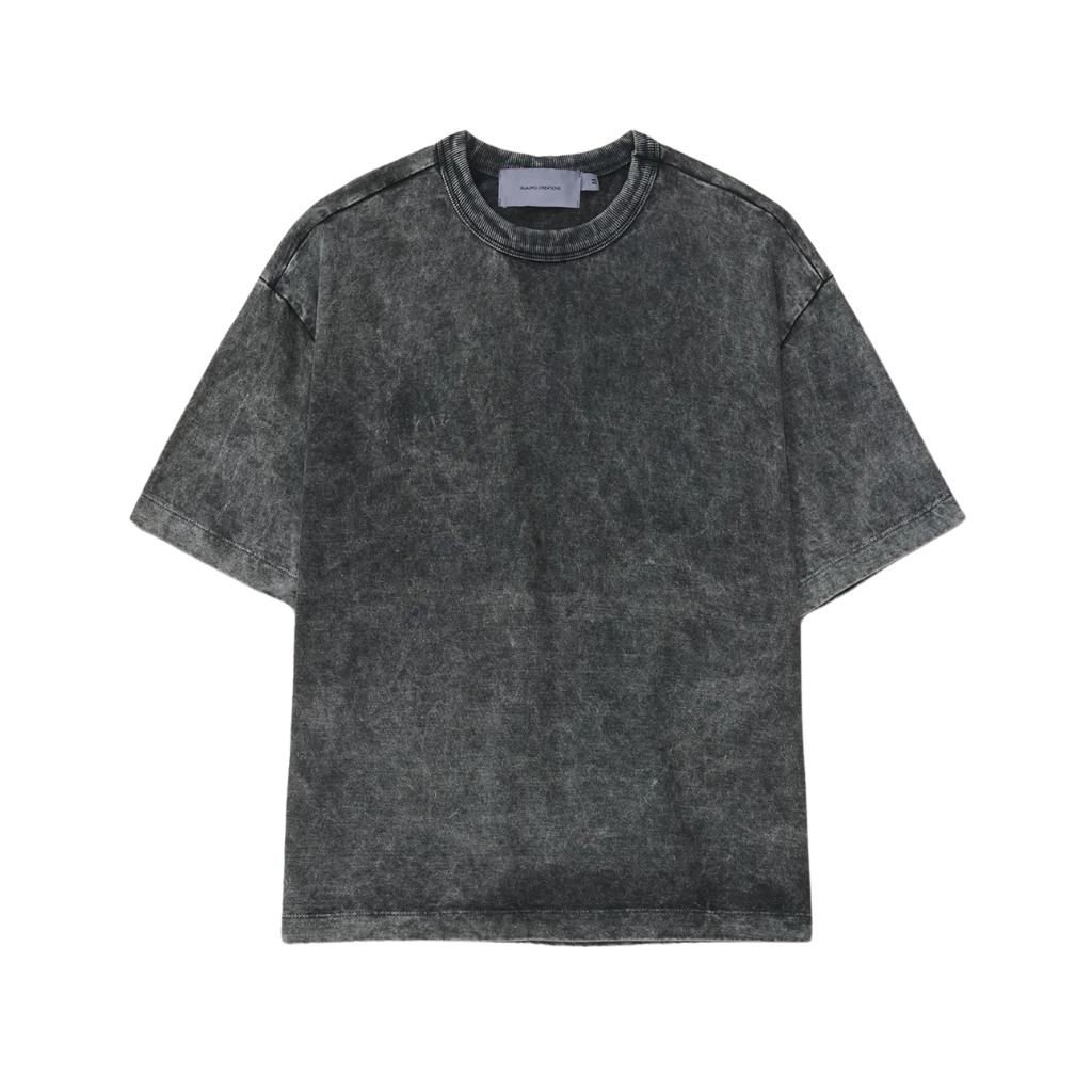 Camiseta Boxy Quadro Creations Simbolo Verde Estonada