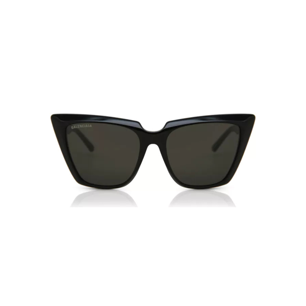 Balenciaga High Cat Eye Sunglasses Black Dark Grey